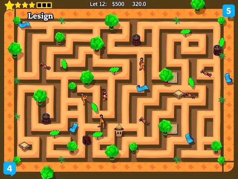 Maze Explorer India level design showing cultural elements